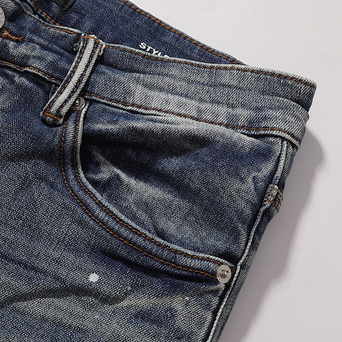 Purple Brand Men Slim Fit Ripped Denim Jeans