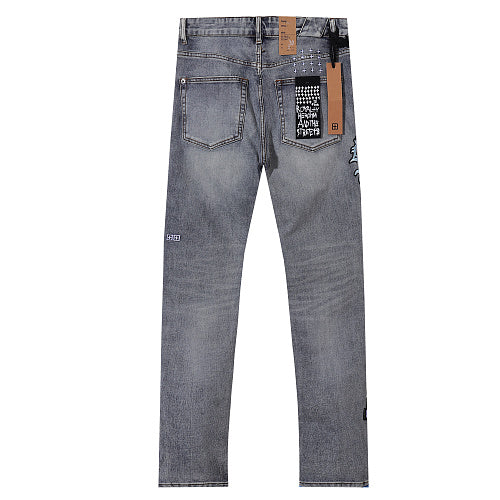 Ksubi Men Varsity Patch Slim Denim Jeans