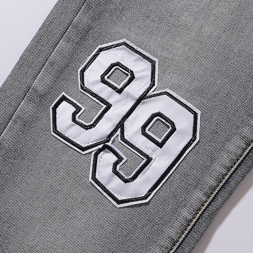 Ksubi Men Varsity Patch Slim Denim Jeans