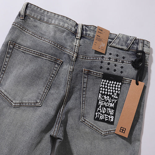 Ksubi Men Gothic Logo Slim Denim Jeans