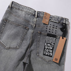 Ksubi Men Gothic Logo Slim Denim Jeans