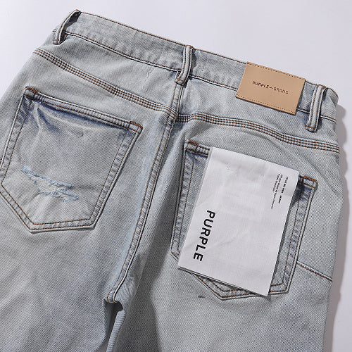 Purple Brand Men Blue Denim Luxury Streetwear Jeans