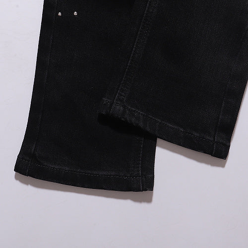 Ksubi Men Rhinestone Slim Fit Black Jeans