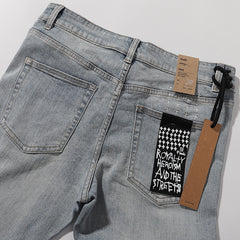 Ksubi Light Wash Rhinestone Studded Denim Jeans