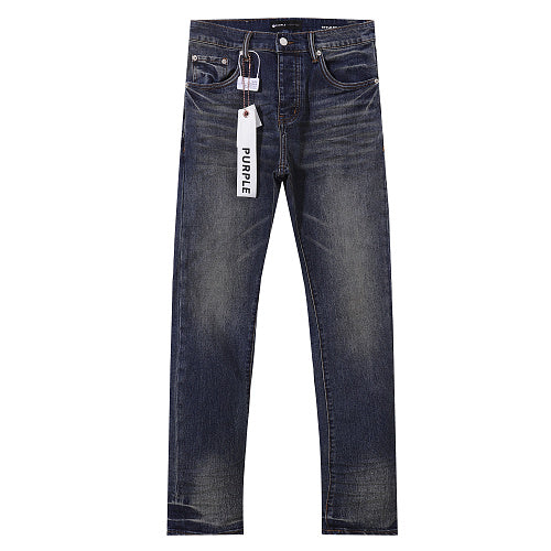 Purple Brand Men Black Blue Wash Denim Jeans