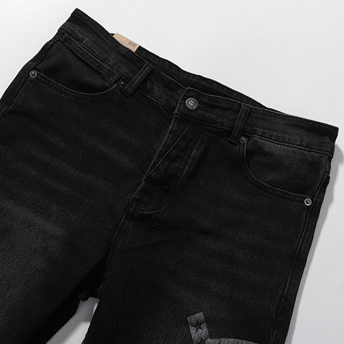 Ksubi Vintage Wash Black Cross Graphic Denim Jeans
