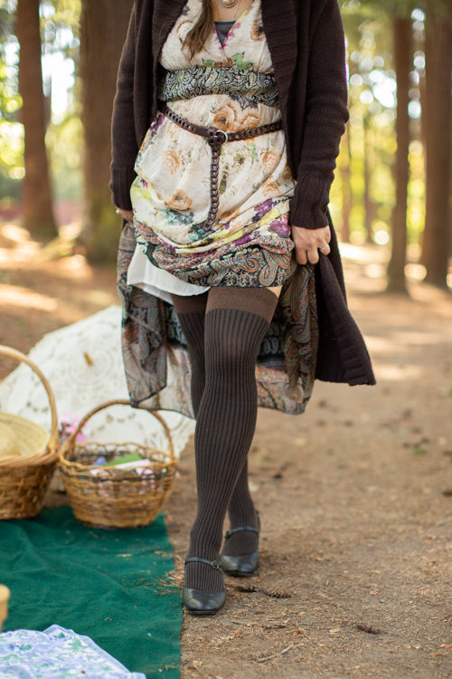 Vertical Lines Thigh High