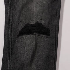Ksubi Men Black Ripped Slim Denim Jeans