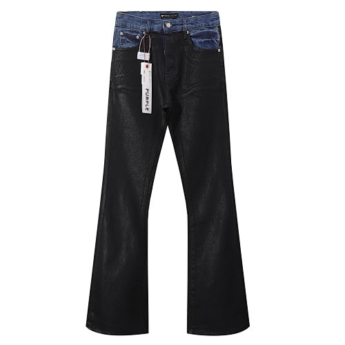Purple Brand Men Two Tone Black Flare Jeans