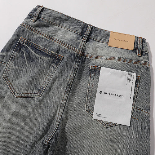 Purple Brand Men Straight Leg Layered Denim Jeans