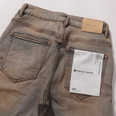 Purple Brand Men Mud Wash Ripped Denim Jeans
