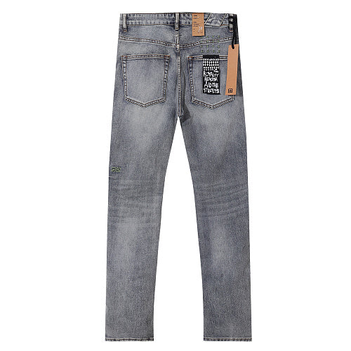 Ksubi Men Knee Distressed Slim Denim Jeans