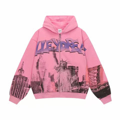 Vale Forever Dreams Zip Up Hoodie Pink