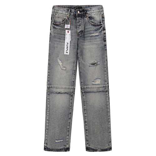 Purple Brand Men Straight Leg Layered Denim Jeans