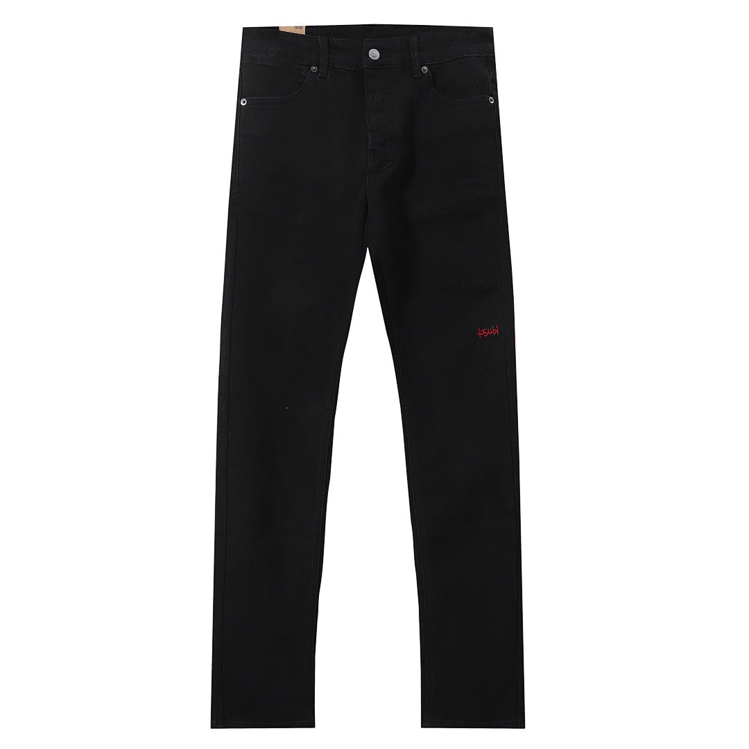 Ksubi Men Jet Black Slim Straight Jeans