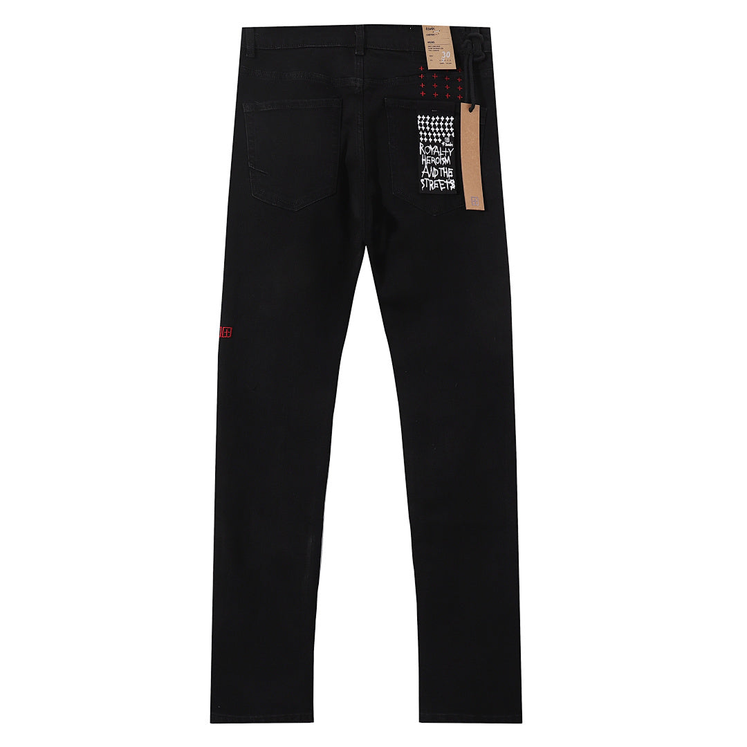 Ksubi Men Jet Black Slim Straight Jeans