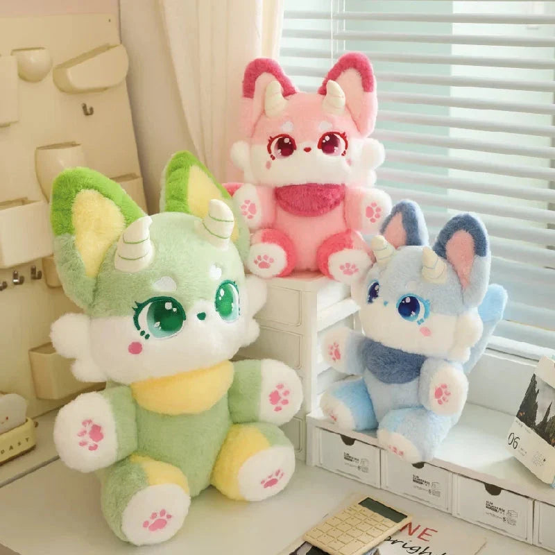 Fluffy Dreamy Horned Fox Plushies