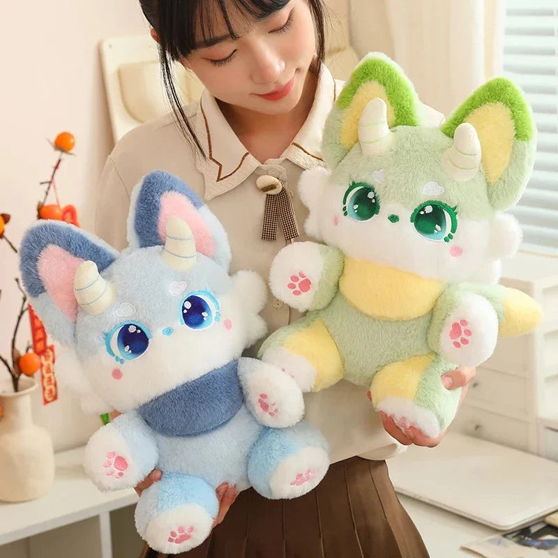 Fluffy Dreamy Horned Fox Plushies