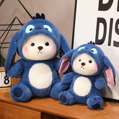 Fluffy White Bear Donkey Outfit Plushie