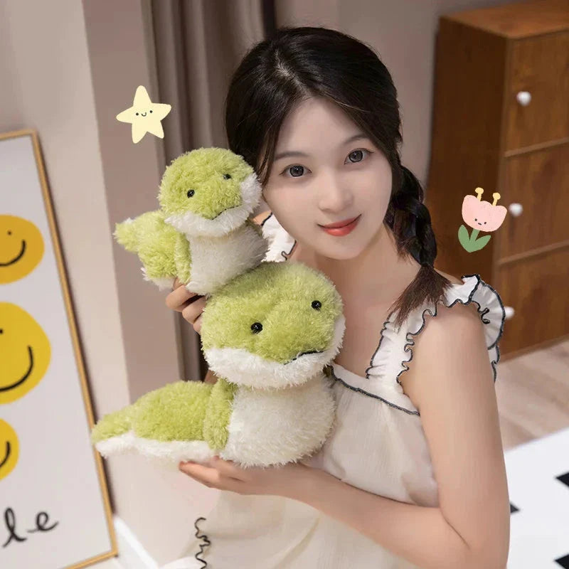 Green Soft Fluffy Snake