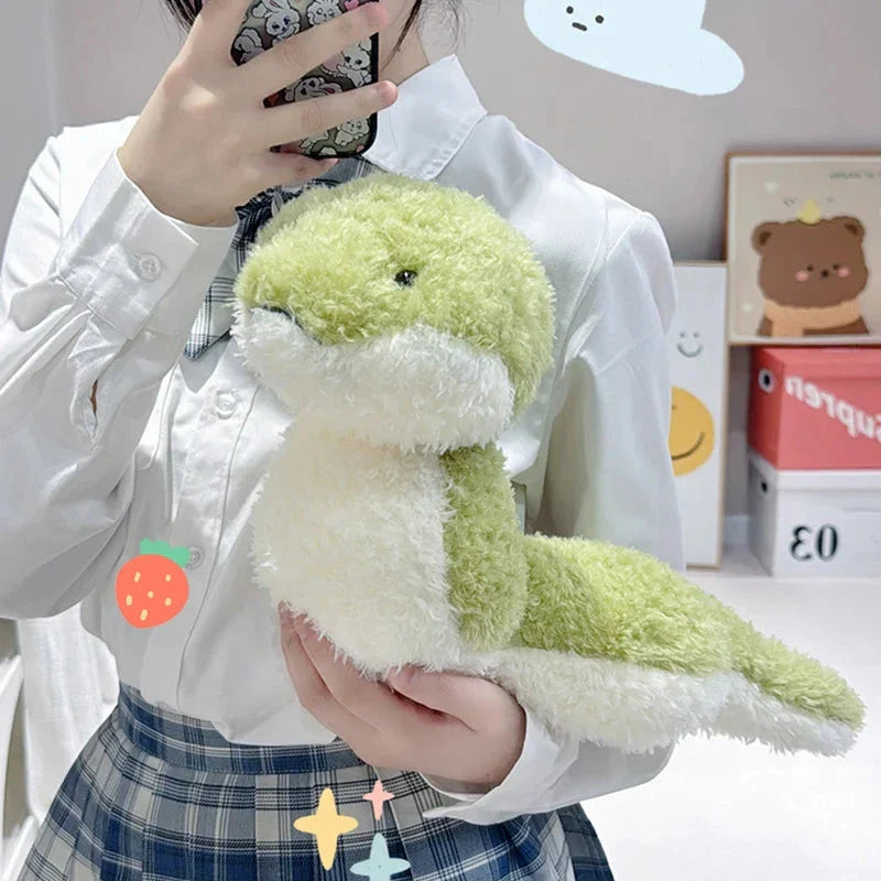Green Soft Fluffy Snake