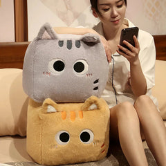 Kawaii Fluffy Cube Cat Plushie Collection