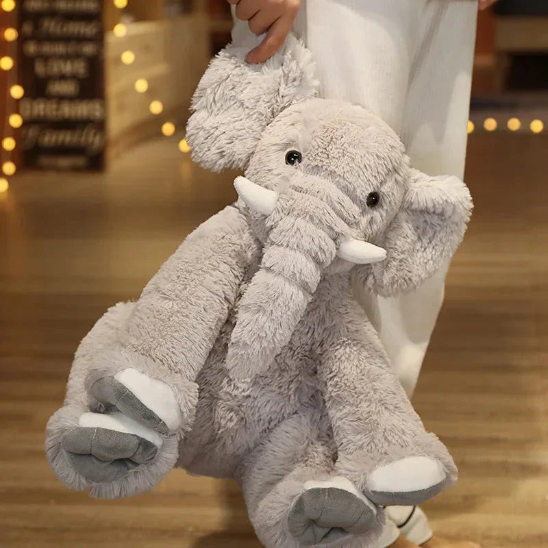 Kawaii Fluffy Elephant Plush Family