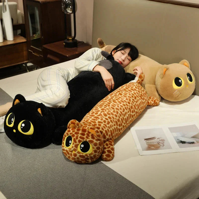 Kawaii Long Snuggly Cat Plush Family