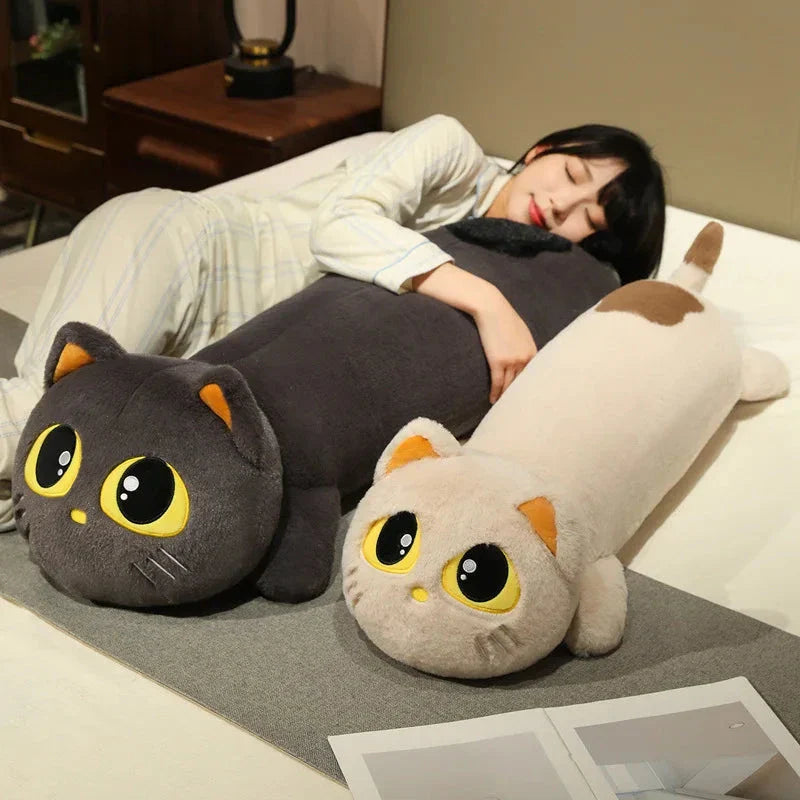 Kawaii Long Snuggly Cat Plush Family
