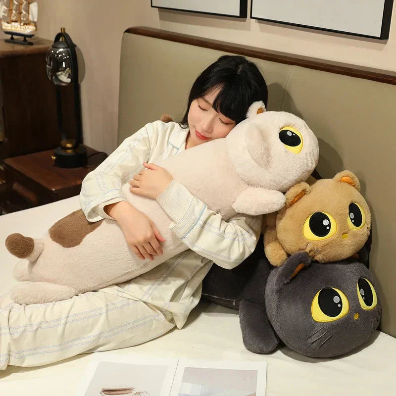 Kawaii Long Snuggly Cat Plush Family