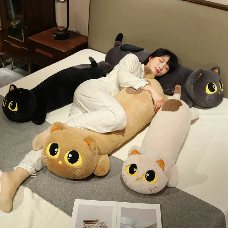 Kawaii Long Snuggly Cat Plush Family