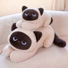 Momo the Long Kawaii Siamese Cat Plush