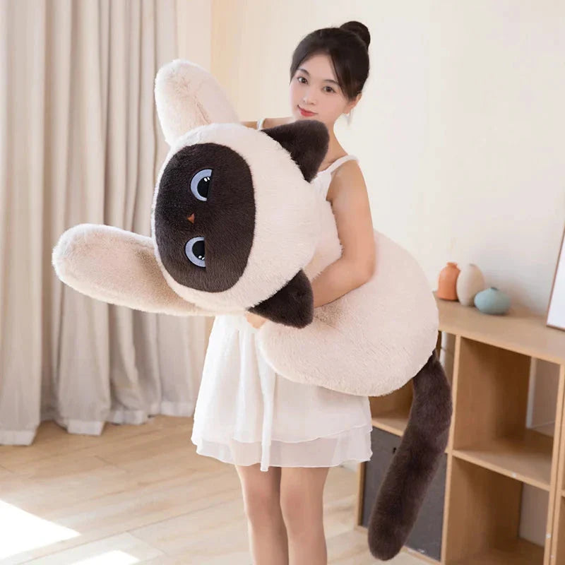 Momo the Long Kawaii Siamese Cat Plush