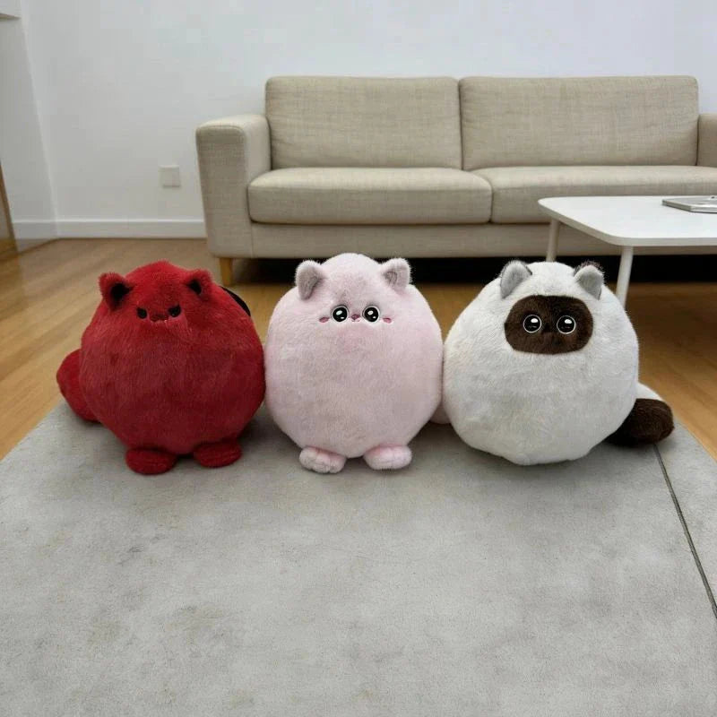 Round Chubby Cat Angel Plush
