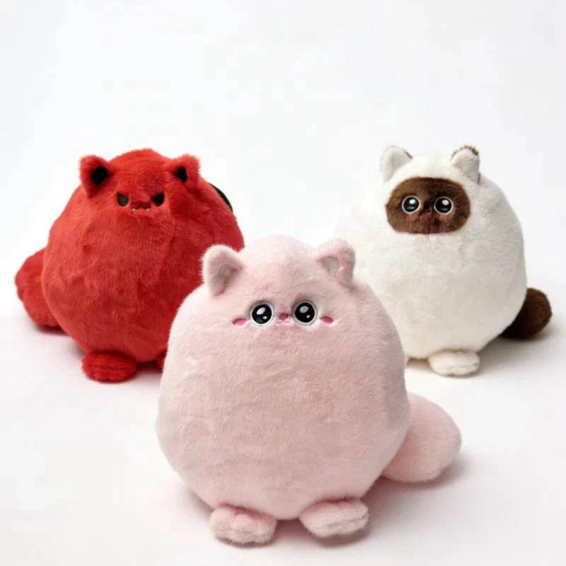 Round Chubby Cat Angel Plush