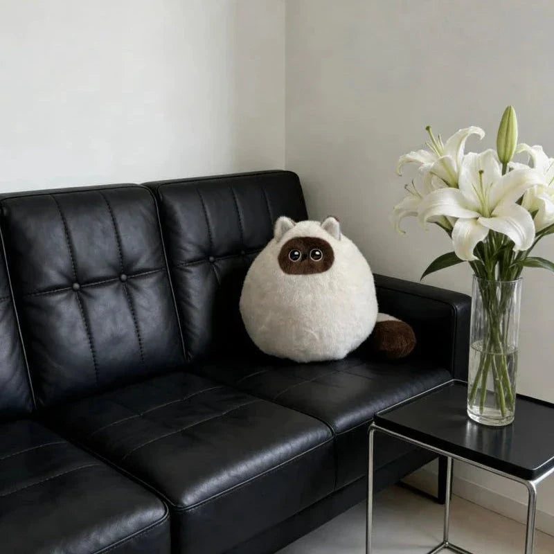 Round Chubby Cat Angel Plush