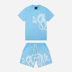 SynaWorld sports outfit - Y2k top, hip-hop drawstring shorts