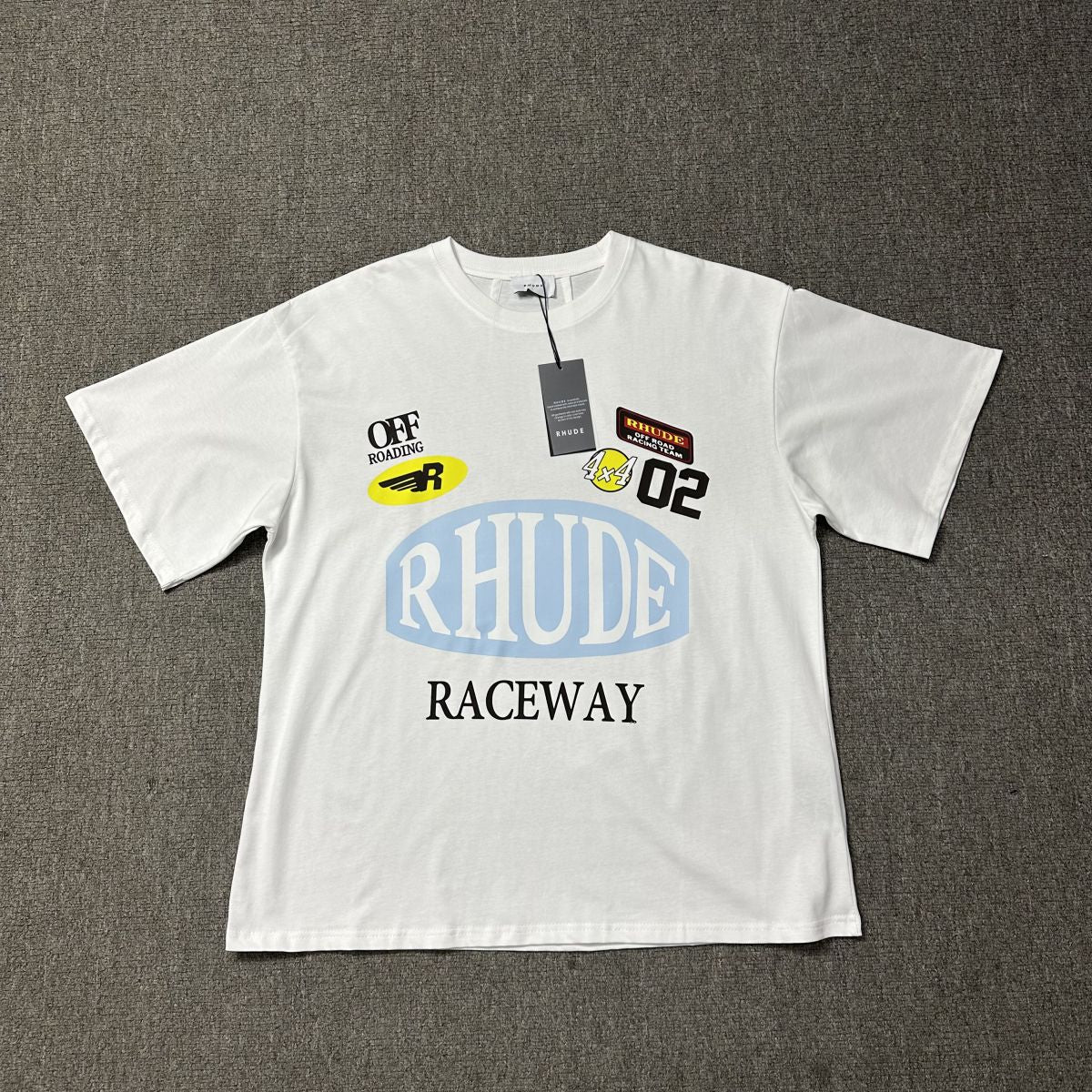 RHUDE American Retro Loose Fit Unisex Summer T-Shirt