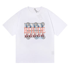 RHUDE American Vintage Graphic Printed Oversized Summer Tee