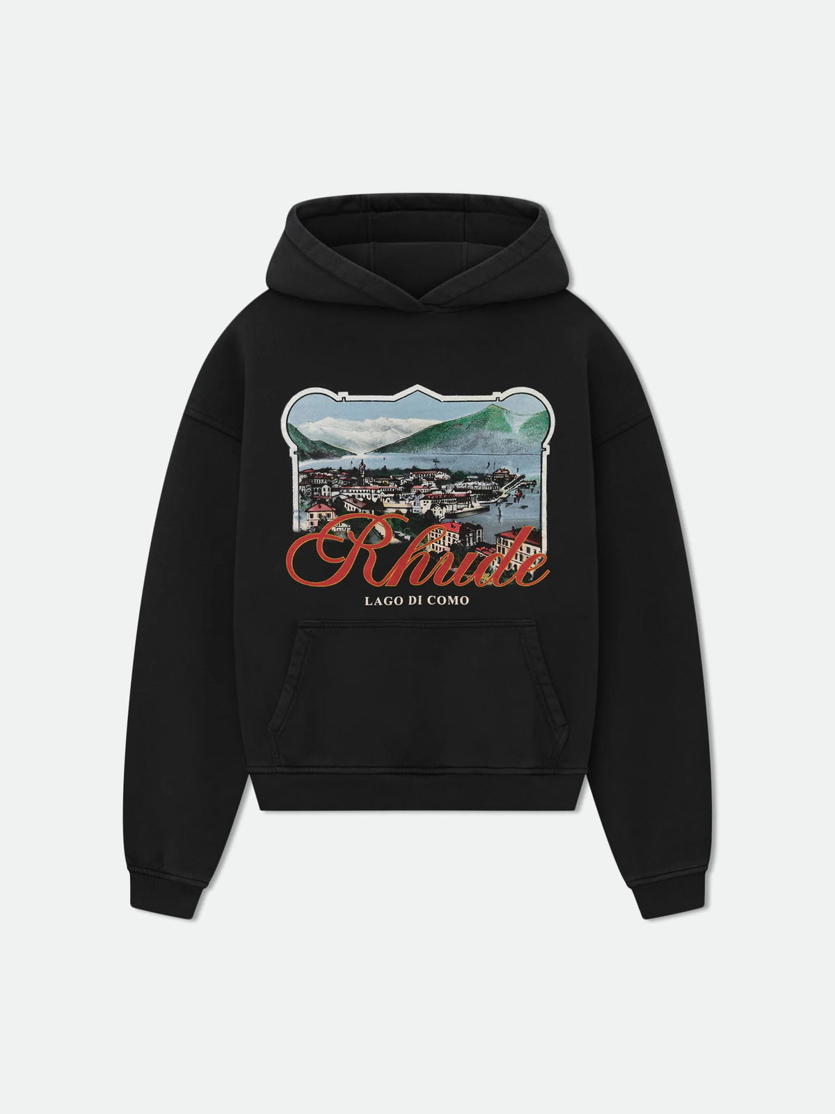 RHUDE American Vintage Letter Print Loose Hooded Sweatshirt