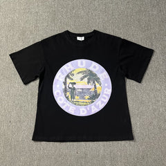 RHUDE American Retro Loose Fit Unisex Summer T-Shirt