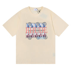 RHUDE American Vintage Graphic Printed Oversized Summer Tee