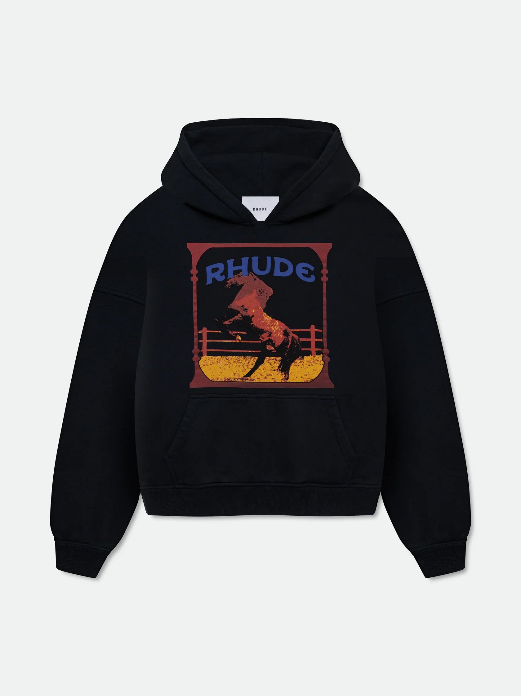 RHUDE American Vintage Letter Print Loose Hooded Sweatshirt