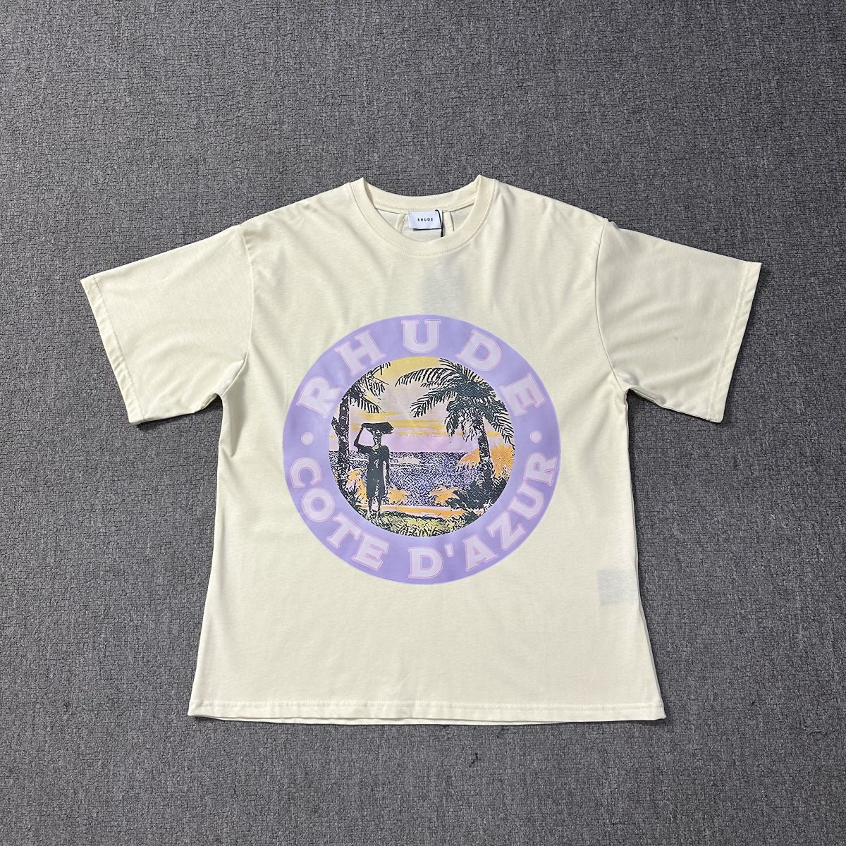 RHUDE American Retro Loose Fit Unisex Summer T-Shirt