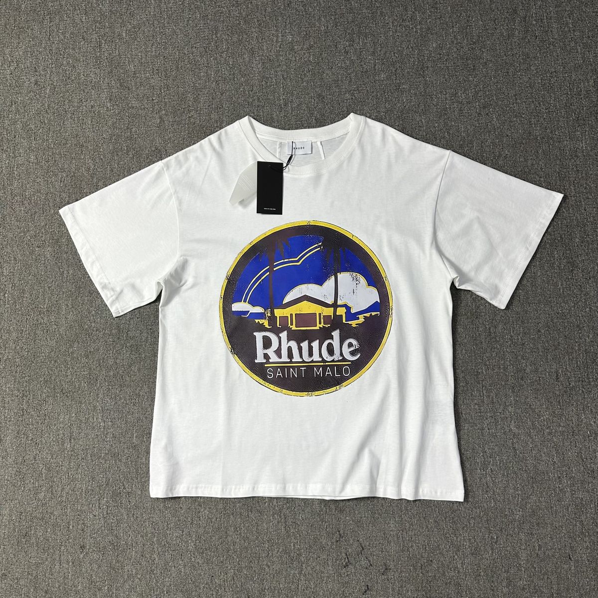 RHUDE American Retro Loose Fit Unisex Summer T-Shirt