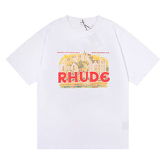 RHUDE American Vintage Graphic Printed Oversized Summer Tee