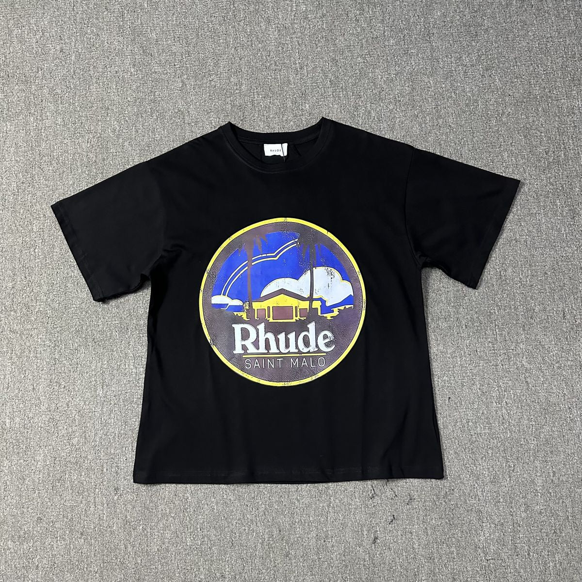 RHUDE American Retro Loose Fit Unisex Summer T-Shirt