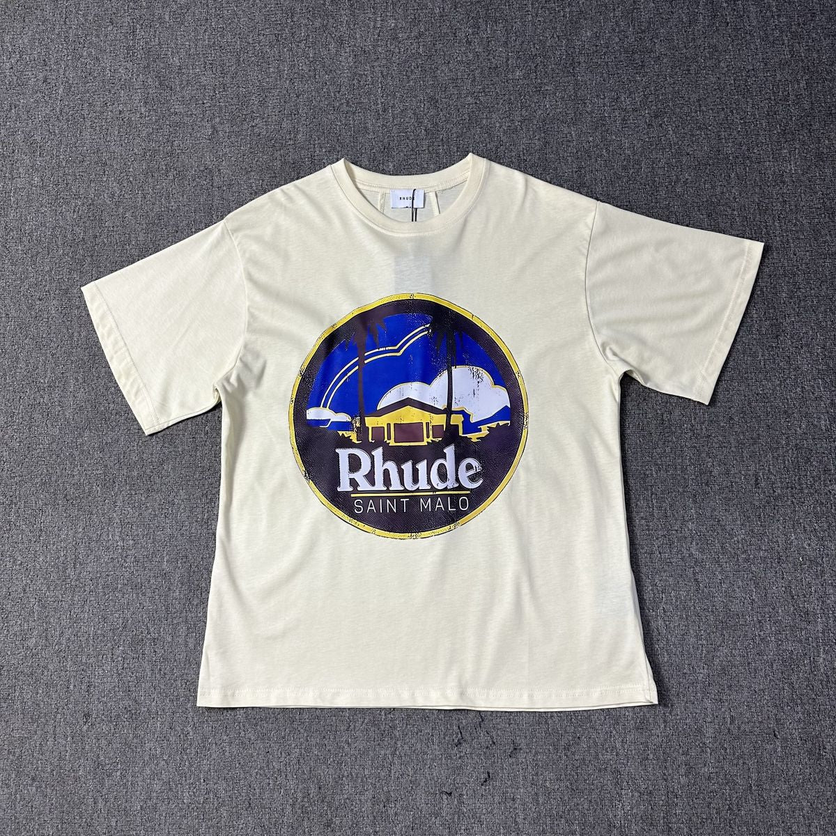 RHUDE American Retro Loose Fit Unisex Summer T-Shirt