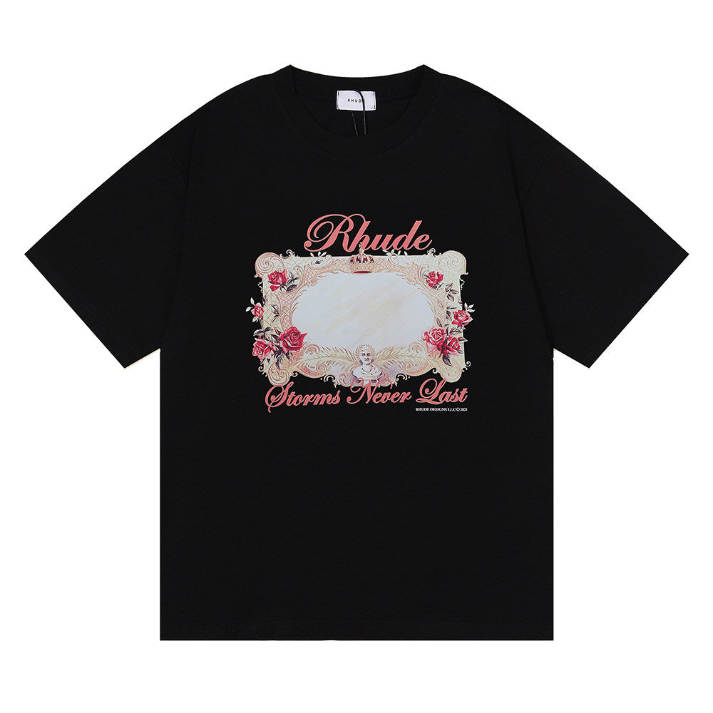 RHUDE American Vintage Graphic Printed Oversized Summer Tee