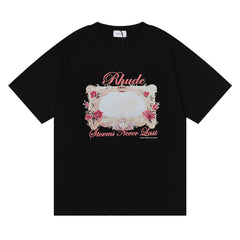 RHUDE American Vintage Graphic Printed Oversized Summer Tee